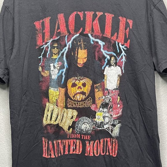 Hackle Haunted Mound From The Haunted Mound Graphic Tee Black L - Picture 2 of 6